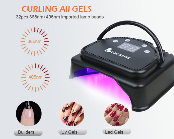 Lumcrissy Professional Nail Lamp,Rechargeable Nail Light For Arcrylic Nail Gel