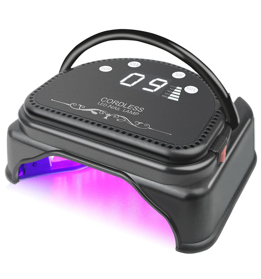Professional Cordless LED Nail Lamp, Lumcrissy Rechargeable 64W Led UV Gel Nail Lamp, Wireless Nail Gel Machine,Nail Art Tool With Imported Lights Beads