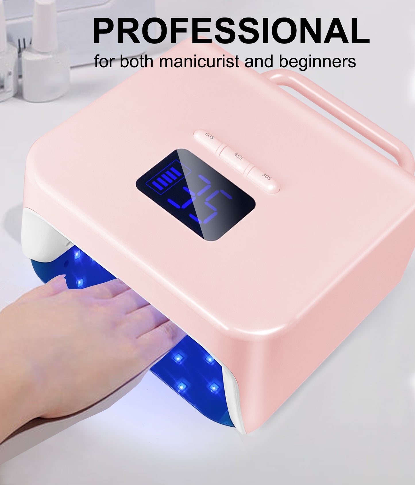 Professional Salon Nails at Home: 220W Cordless UV/LED Rechargeable Nail Lamp (Amazon’s Price Beaten Here!)‌